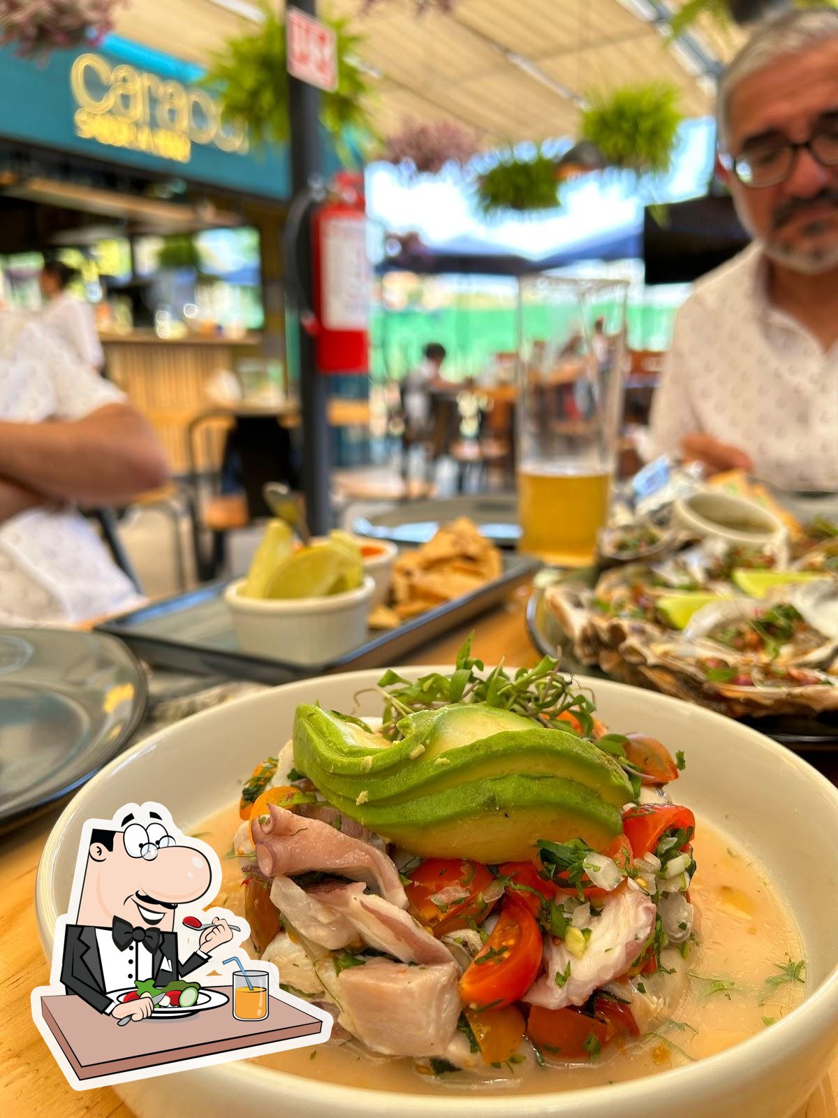 Ceviche fresco preparado al momento